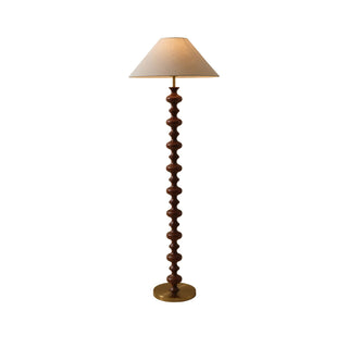 Gallus Beaded Wood Floor Lamp