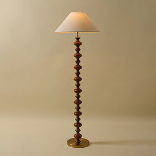 Gallus Beaded Wood Floor Lamp