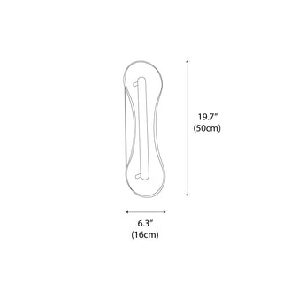 Hourglass Modern Stainless Steel Wall Lamp