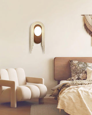 Gate Of Time And Space Sculptural Travertine Wall Light