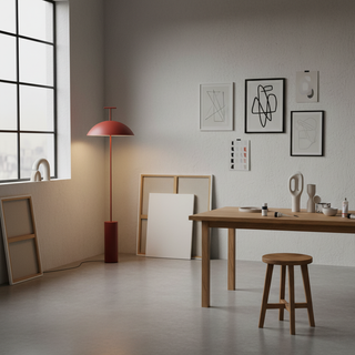 Geen-a Sculptural Steel Floor Light