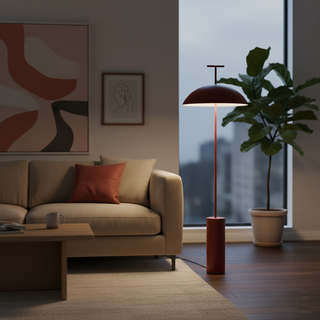 Geen-a Sculptural Steel Floor Light