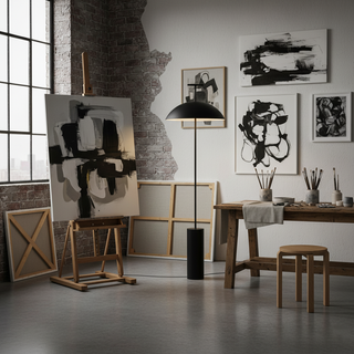 Geen-a Sculptural Steel Floor Light