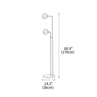 Gemini Modern Iron Twin Floor Light