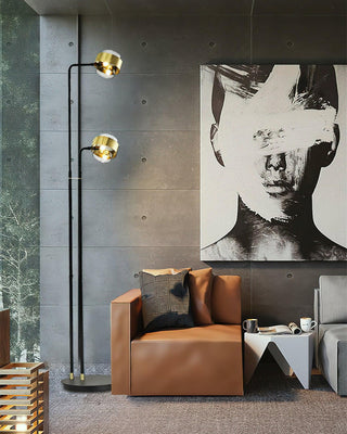 Gemini Modern Iron Twin Floor Light