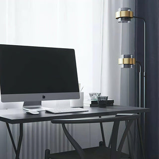 Gemini Modern Iron Twin Floor Light