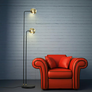 Gemini Modern Iron Twin Floor Light
