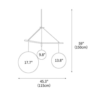 Geometric Triangle Sculptural Glass Pendant Light