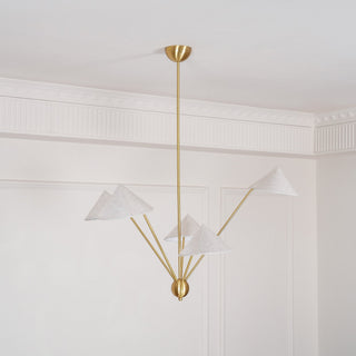 Geometric Harmony Sculptural Fabric Chandelier