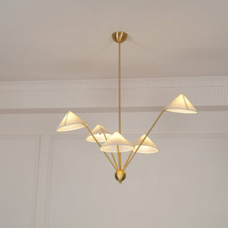 Geometric Harmony Sculptural Fabric Chandelier