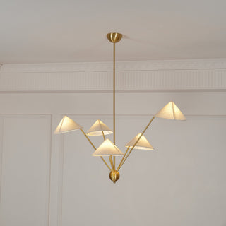 Geometric Harmony Sculptural Fabric Chandelier