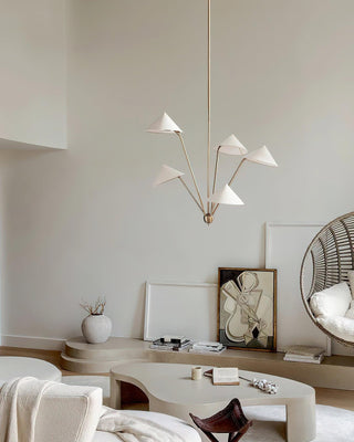 Geometric Harmony Sculptural Fabric Chandelier
