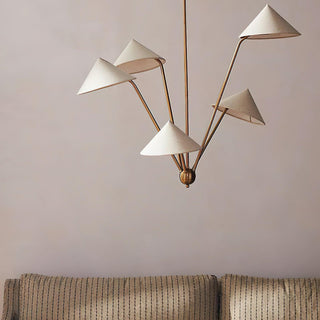 Geometric Harmony Sculptural Fabric Chandelier