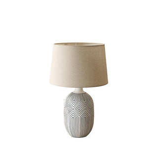 Geometric Ripple Sculptural Ceramics Table Light