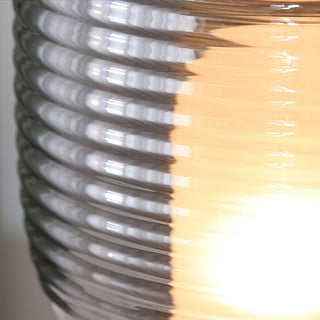 Ghia Ribbed Glass Marble Table Lamp