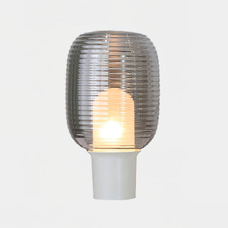 Ghia Ribbed Glass Marble Table Lamp