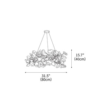 Gingko Floral Ceramics Chandelier