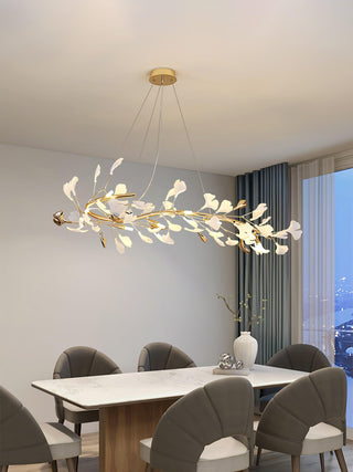 Ovyneth Postmodern Luxury Gingko Metal Ceramics Chandelier - Blowlighting