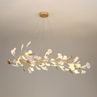 Ovyneth Postmodern Luxury Gingko Metal Ceramics Chandelier - Blowlighting