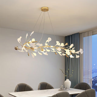 Ovyneth Postmodern Luxury Gingko Metal Ceramics Chandelier - Blowlighting