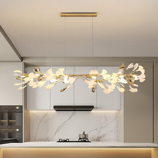 Ovyneth Postmodern Luxury Gingko Metal Ceramics Chandelier - Blowlighting