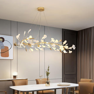 Ovyneth Postmodern Luxury Gingko Metal Ceramics Chandelier - Blowlighting