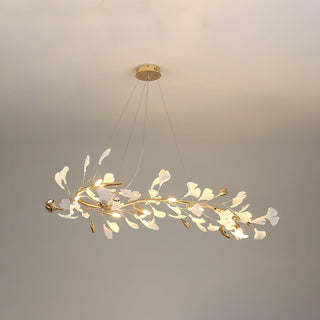 Ovyneth Postmodern Luxury Gingko Metal Ceramics Chandelier - Blowlighting