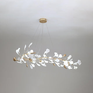Ovyneth Postmodern Luxury Gingko Metal Ceramics Chandelier - Blowlighting
