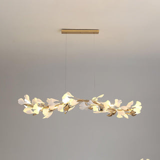Ovyneth Postmodern Luxury Gingko Metal Ceramics Chandelier - Blowlighting