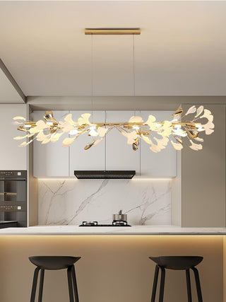 Ovyneth Postmodern Luxury Gingko Metal Ceramics Chandelier - Blowlighting