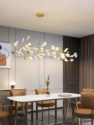 Ovyneth Postmodern Luxury Gingko Metal Ceramics Chandelier - Blowlighting