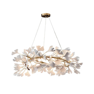 Gingko Floral Ceramics Chandelier