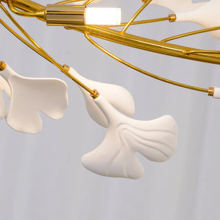 Gingko Floral Ceramics Chandelier