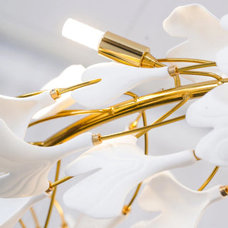 Gingko Floral Ceramics Chandelier