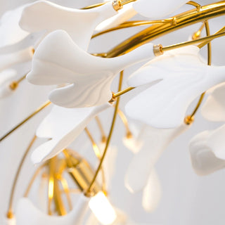 Gingko Floral Ceramics Chandelier