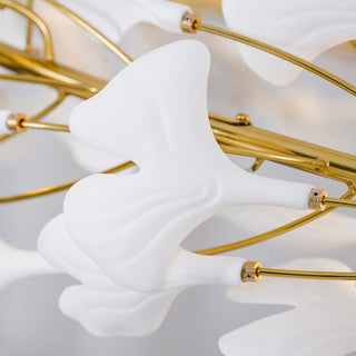 Gingko Floral Ceramics Chandelier