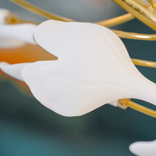 Gingko Floral Ceramics Chandelier