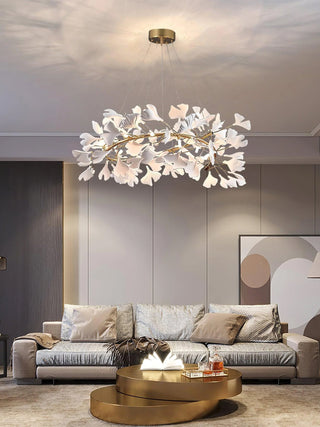 Gingko Floral Ceramics Chandelier