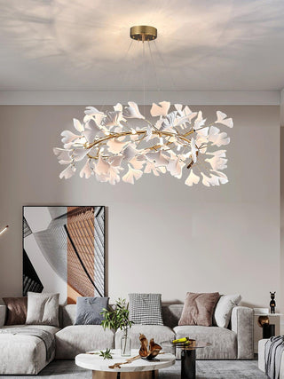 Gingko Floral Ceramics Chandelier