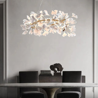 Gingko Floral Ceramics Chandelier