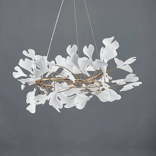 Gingko Floral Ceramics Chandelier