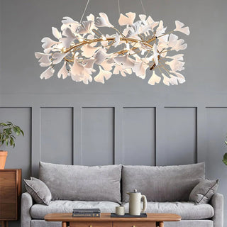 Gingko Floral Ceramics Chandelier