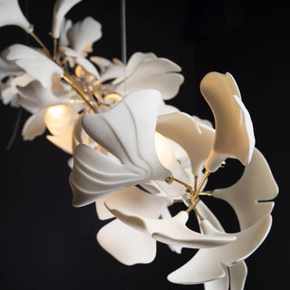 Gingko Floral Ceramics Chandelier