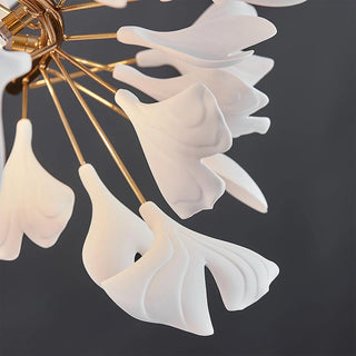 Gingko Floral Ceramics Chandelier