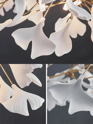 Gingko Floral Ceramics Chandelier