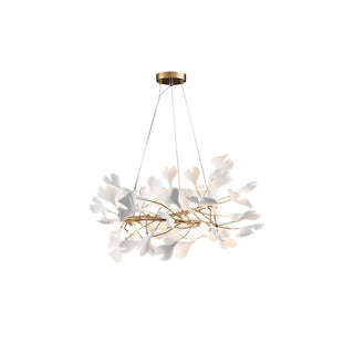 Gingko Floral Ceramics Chandelier