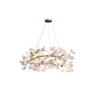 Gingko Floral Ceramics Chandelier