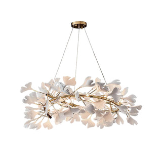Gingko Floral Ceramics Chandelier
