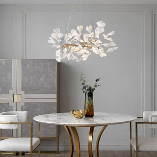 Gingko Floral Ceramics Chandelier
