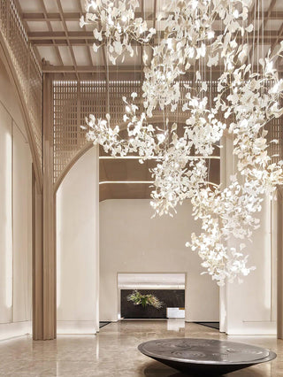 Ginkgo Natural Iron Chandelier